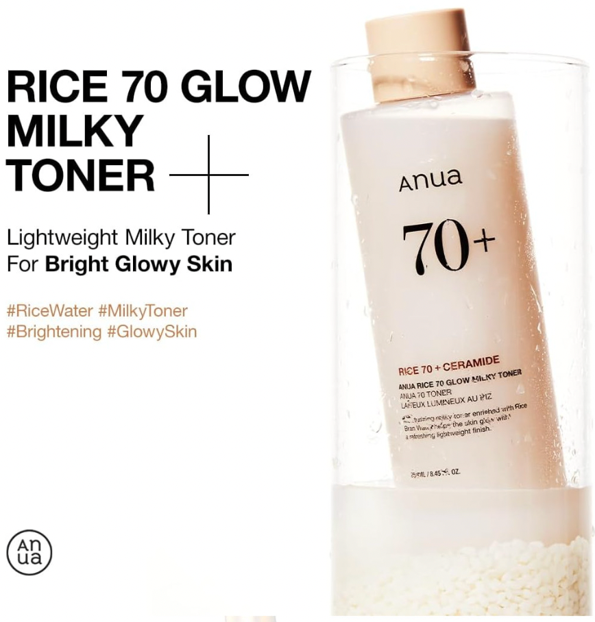 ANUA RICE 70 GLOW MILKY TONER 250ml